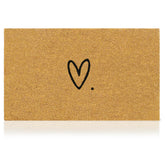 AMARU DOOR MATS Heart 17x29 front door mat with coconut fiber for style and dirt control.