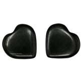 Amazing Gemstone Black Tourmaline Heart pair for pocket protection and grounding.