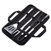 Amazon Basics 4-piece BBQ spatula for grilling with rust-resistant steel