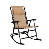 Amazon Basics outdoor rocking chair headrest adds comfort for porch lounging