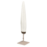 Amazon Basics outdoor umbrella cover waterproof fabric shields against rain and snow.