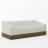 Amazon Basics Griffen 3-Seater cover shows rainproof fabric protecting outdoor sofa