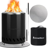 AmazStove tabletop fire pit showcasing compact design for cozy outdoor ambiance.