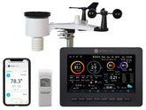 Ambient Weather WS-2000 display shows real-time weather at a glance.