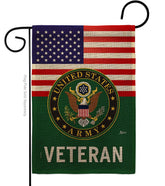 Americana Home and Garden US Army Veteran burlap garden flag ideal for outdoor display