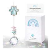 AMETHUARTZ Dog Memorial Sun Catcher radiates rainbow light for remembrance.