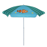 AMMSUN 47-inch water table umbrella ready-setup provides instant shade for outdoor play