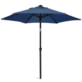 AMMSUN 5-8ft patio umbrella push-button tilt for easy shade.