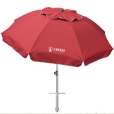 AMMSUN 7ft beach umbrella with sand anchor keeps shade steady in windy sand