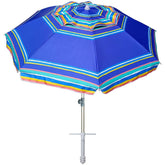 AMMSUN 7ft beach umbrella with sand anchor secures shade on windy shores