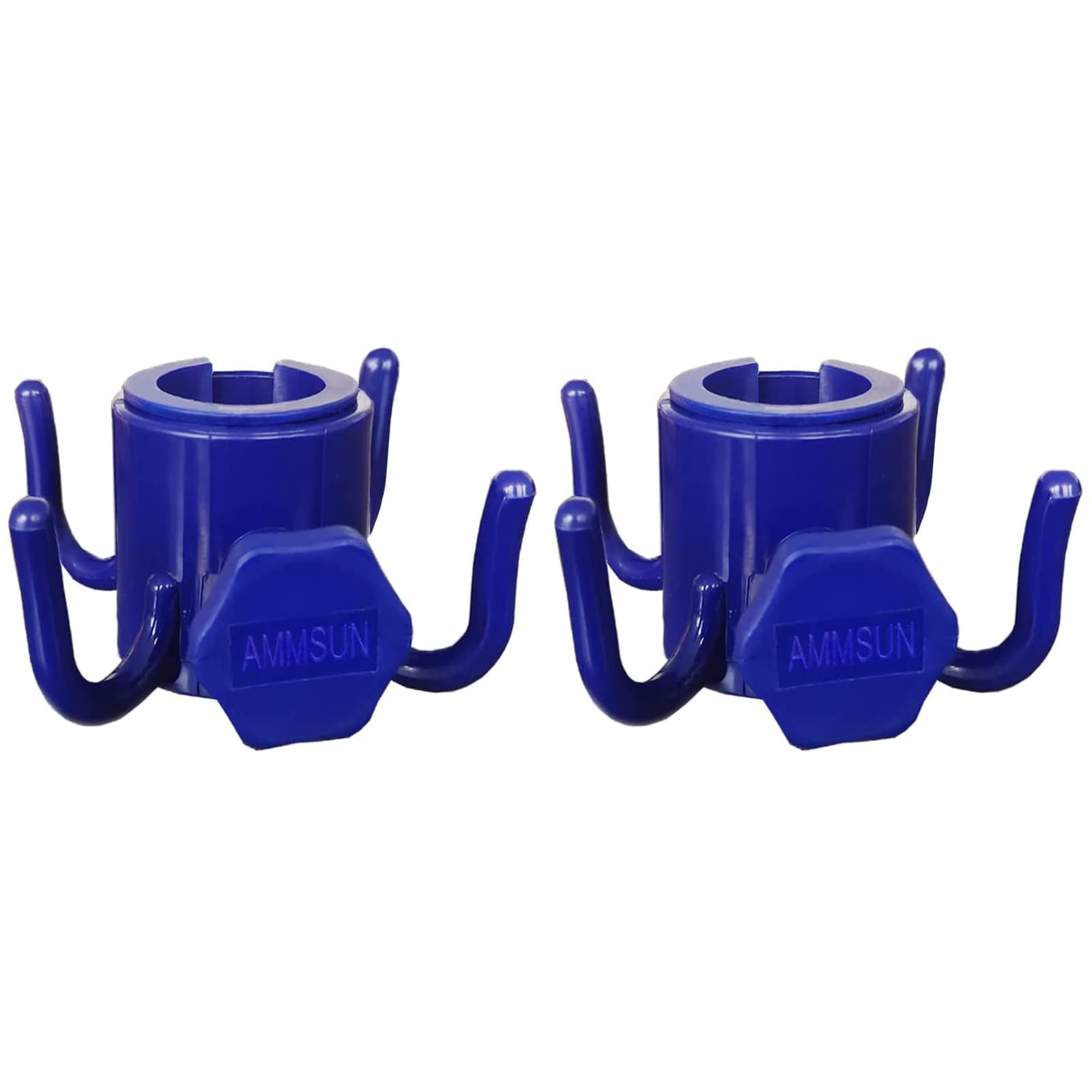 AMMSUN beach umbrella hook with 4-prongs holds towels and bags securely.