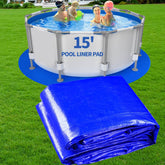 Amortherapie 15FT round pool liner pad cushions the liner for longer life.