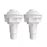 Amptyhub above-ground pool return jet fitting close-up shows sturdy construction for reliable water flow.