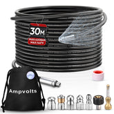 Ampvolts 100ft drain cleaning hose offering long reach for deep blockages