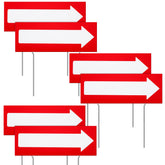 Amyhill 6-pack arrow yard signs, front view, ideal for clear outdoor direction.