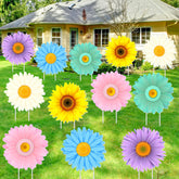 Amyhill spring flower yard sign with stakes for easy outdoor display