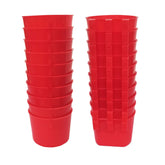 AMZSYLV 20-pack cage cups mounted on a wire cage for easy feeding.