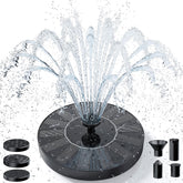 AMZtime 1.4W solar bird bath fountain, top view, for a lively yard focal point.