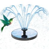 AMZtime solar water fountain with 6 nozzles for versatile bird bath sprays