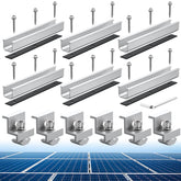 Anbte solar bracket kit 6pcs assembly enables quick, secure roof mounting on metal and tile surfaces.