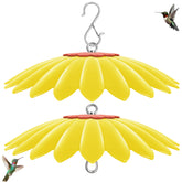 Andergi rain guard for bird feeder, yellow umbrella cover protects nectar from sun and rain.