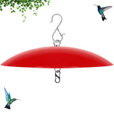 Andergi hummingbird feeder dome guard shielding nectar from rain.