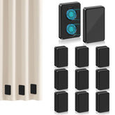 ANGAR 18pcs outdoor curtain weights in black securely hold curtains against strong winds