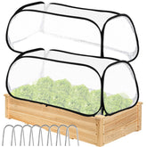 ANGAR 2-Pack raised bed cover front view protects seedlings from cold air
