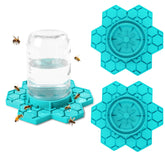 ANGAR bee feeder for Mason jars, blue two-pack provides steady water for pollinators.