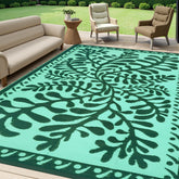 Anidaroel outdoor rug with aquatic-pattern design enhances patios and gardens