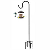 ANIDEER 60-inch shepherds hook with seven-prong base, ideal for secure outdoor feeders.