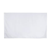 ANJOR plain white flag 3x5 front view for ceremonies and decor
