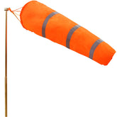 Anley windsock 30-inch orange in light breeze for outdoor wind direction tracking.