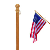 Anley 56inch pine wood house flagpole ready for outdoor display