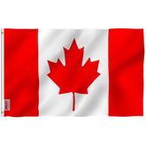Anley Canada flag in a light breeze for porch display.