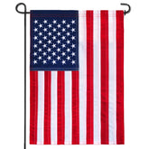 Anley Embroidered Stars US national garden flag with bright stars boosts curb appeal.