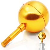 Anley flagpole ball topper in gold 3-inch finish boosts curb appeal and durability.