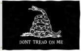 Anley Fly Breeze 3x5 flag with bold black Dont Tread On Me colors for outdoor display.