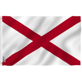 Anley Fly Breeze Alabama flag front view for vibrant outdoor display.