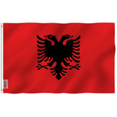 Anley Fly Breeze Albania flag 3x5, vivid print for outdoor display.