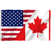 Anley Fly Breeze flag front view with vivid America Canada design for outdoor display