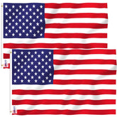 Anley Fly Breeze 3x5 flag close-up shows durable stitching for lasting outdoor display.