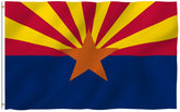 Anley Fly Breeze Arizona flag with canvas header for durable outdoor display.