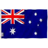 Anley Fly Breeze Australia flag front view with vivid colors for outdoor display.