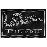 Anley Fly Breeze flag, black Join Or Die design, vivid outdoor display with fade-resistant color