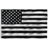 Anley Fly Breeze black-and-white flag 3x5 in mild breeze; ideal low-wind display
