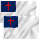 Anley Fly Breeze Christian flag 3x5 main view shows vivid color for outdoor display