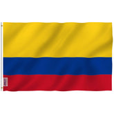 Anley Fly Breeze Colombia flag with canvas header for durable outdoor display.