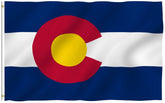 Anley Fly Breeze Colorado flag 3x5 showing vivid color for outdoor display.