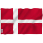 Anley Fly Breeze Denmark flag in bright colors for outdoor display and pride
